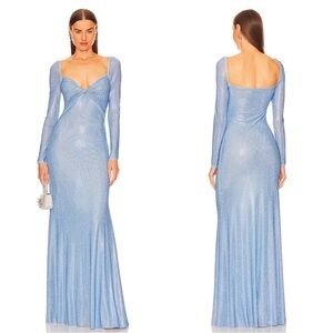 Self-Portrait Blue Maxi Dress